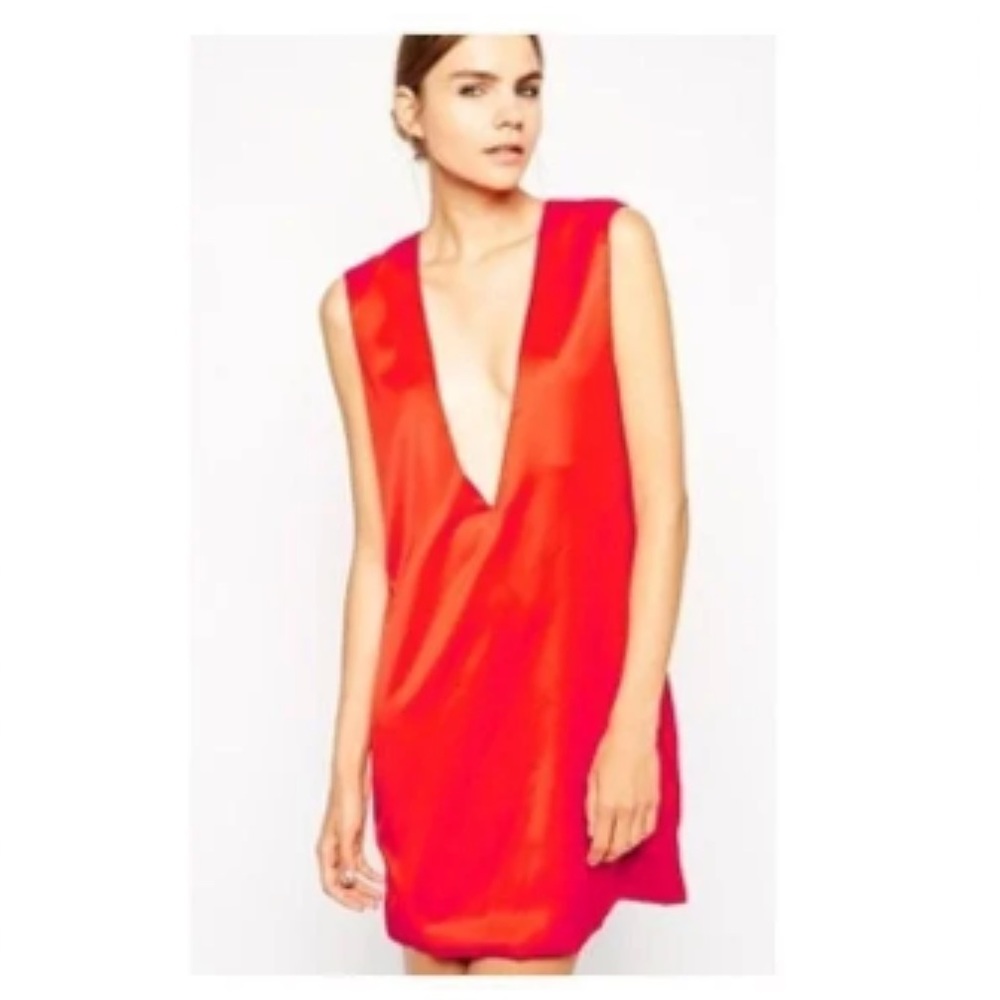 Solace Aurora Silky Deep V Cut Dress